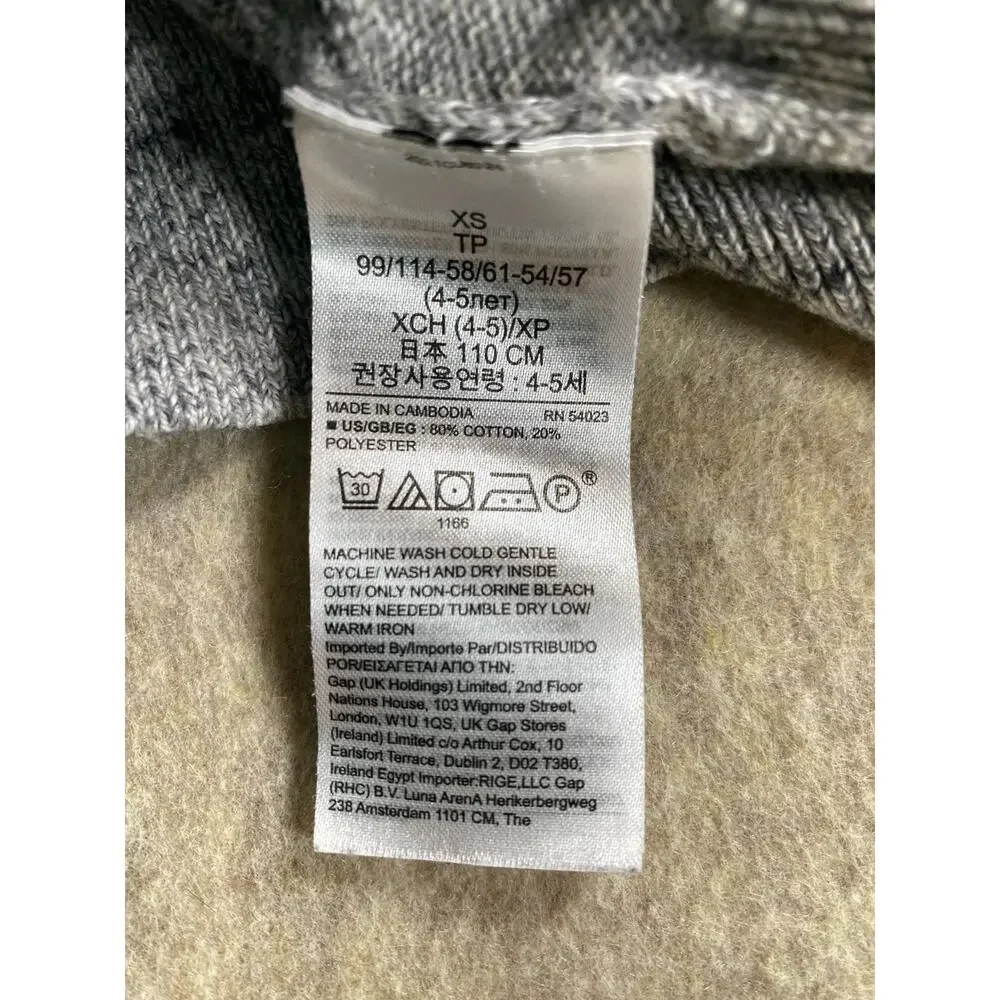 Gap Kids Heathered Gray Crewneck Cotton Blend Sweater Size Extra Small